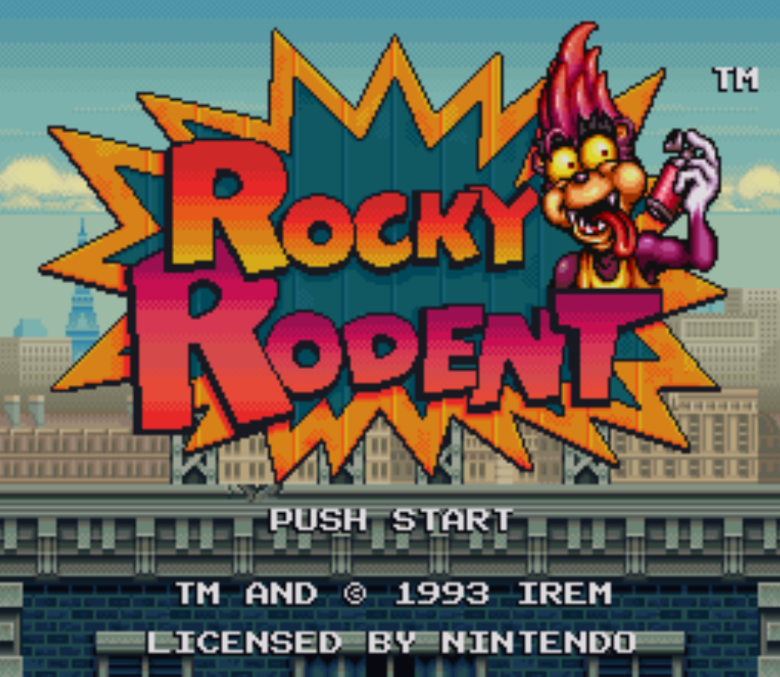 Rocky Rodent Title Screen